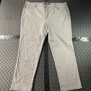 Gloria Vanderbilt Jeans Womens 20W Gray Amanda Stretch Mid Rise Straight Leg